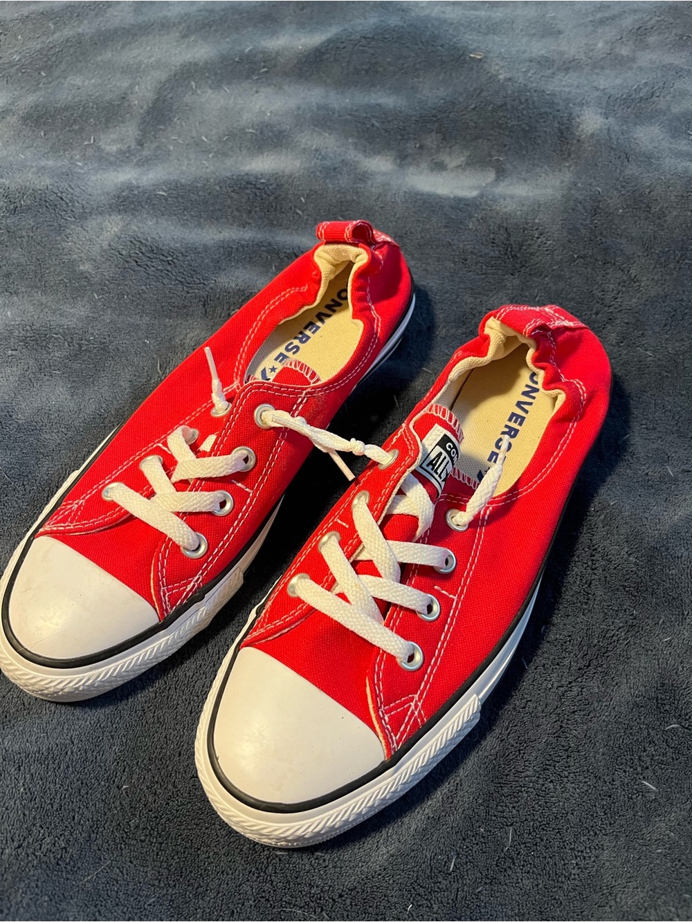 Converse Red Canvas Low-Top Sneakers
